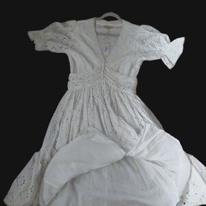 Anthropologie Love The Label Vanilla Abby Midi Dress